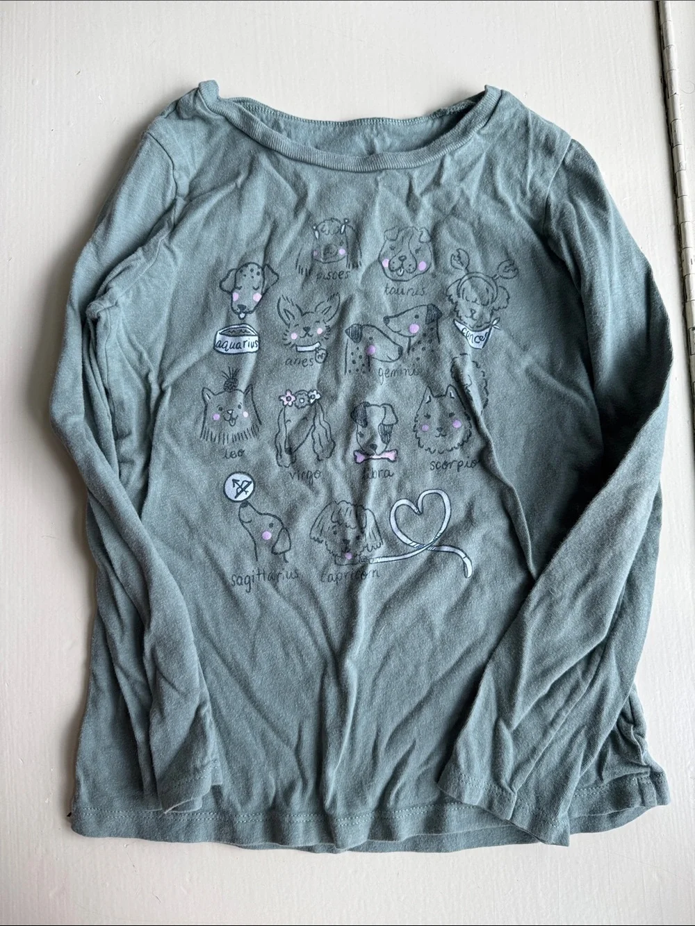 OshKosh B'gosh Long-Sleeve Graphic Tee in Dusty Green